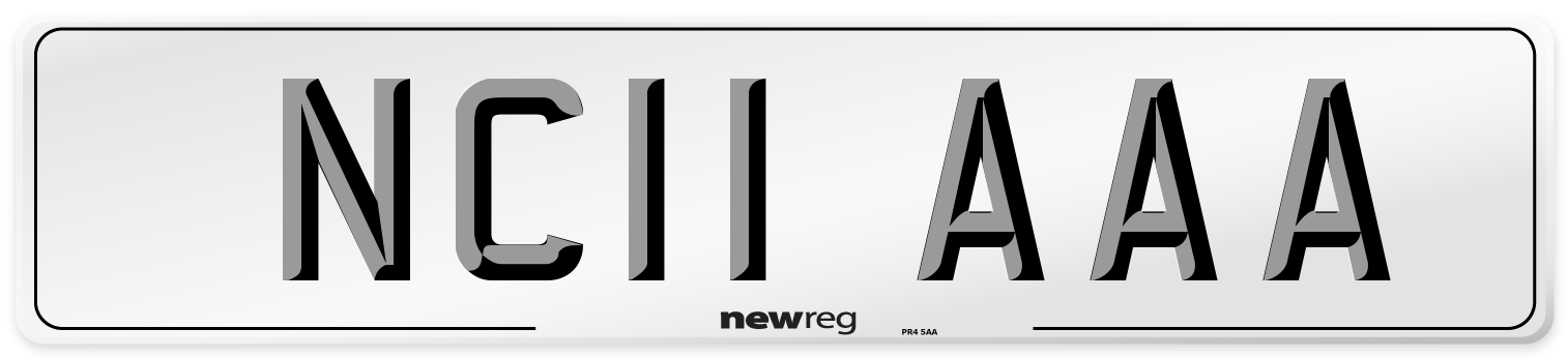 NC11 AAA Number Plate from New Reg
